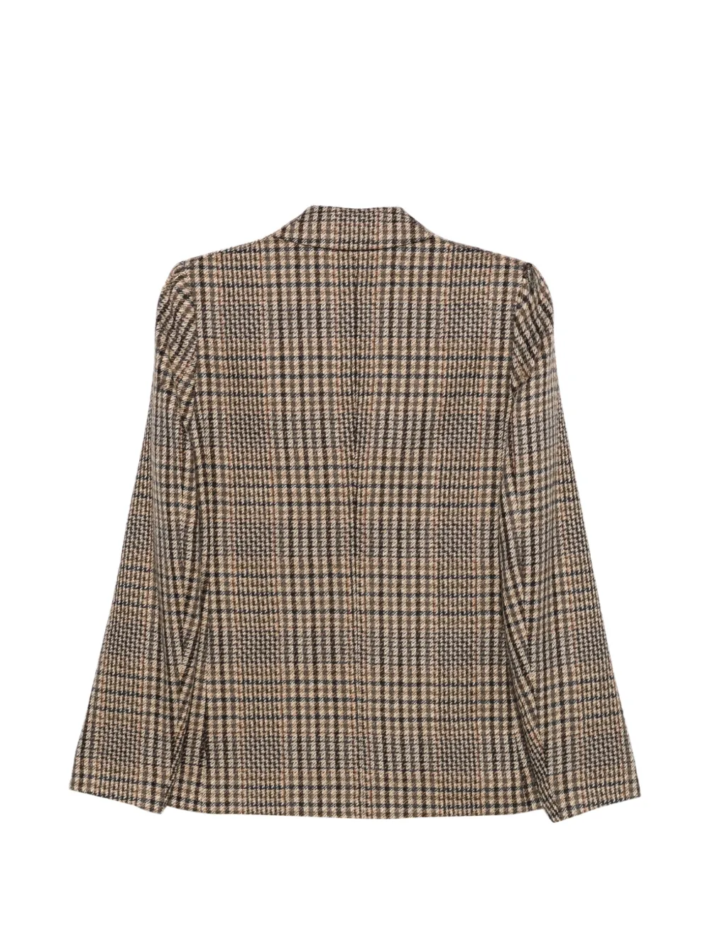 Luisa Cerano Geruite blazer met enkele rij knopen Bruin