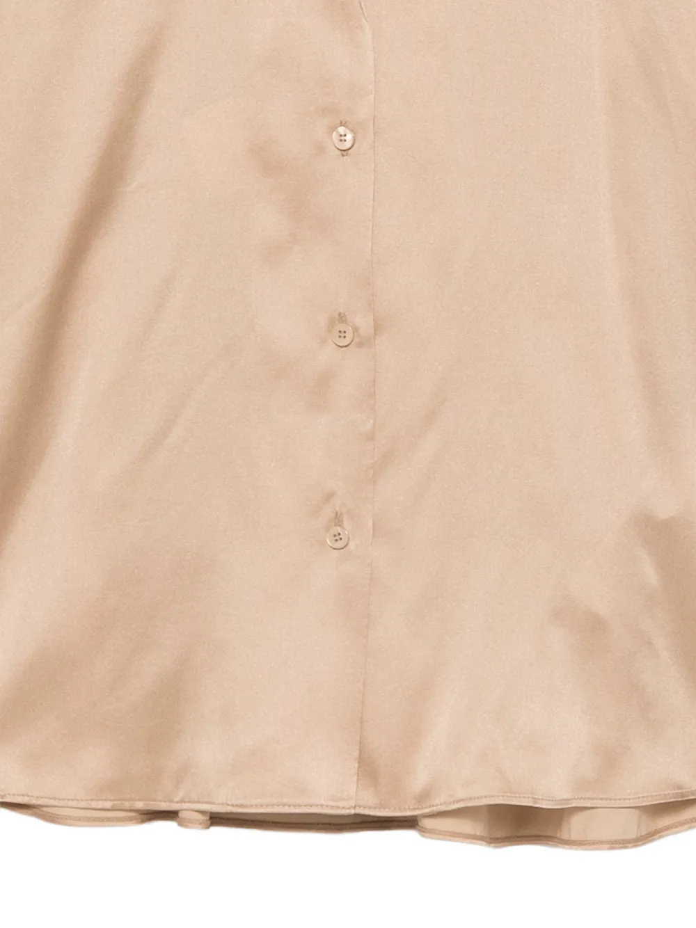 Luisa Cerano satin-finish button-down shirt Beige