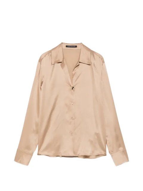 Luisa Cerano satin-finish button-down shirt