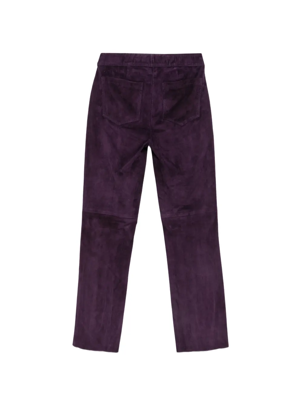 Luisa Cerano straight-leg suede trousers Paars