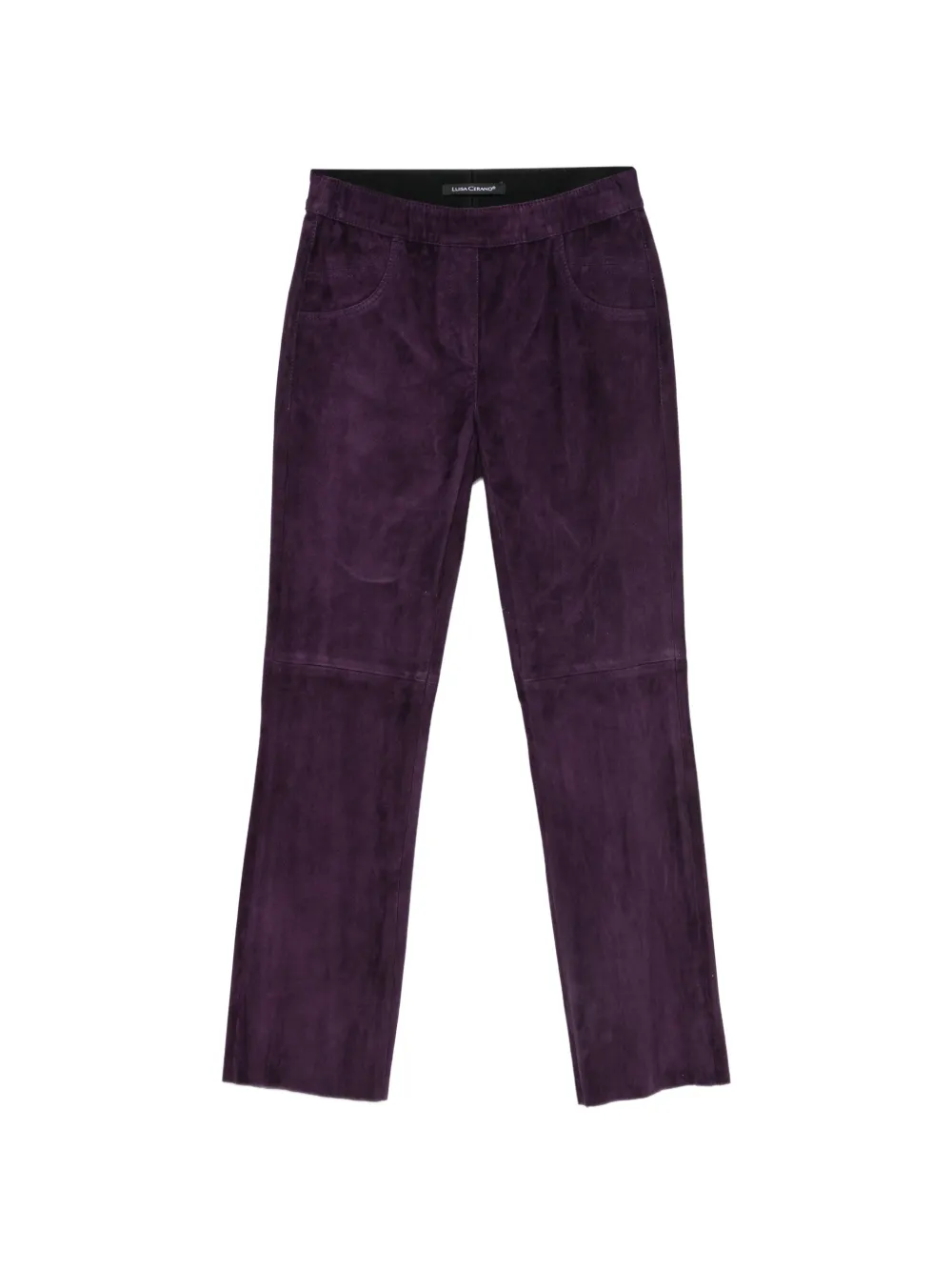 Luisa Cerano straight-leg suede trousers