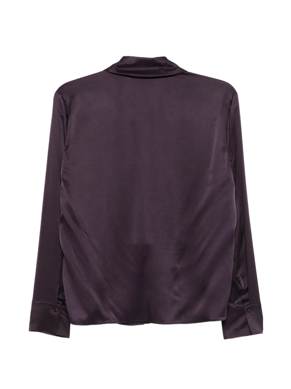 Luisa Cerano satin-finish long-sleeve shirt Paars