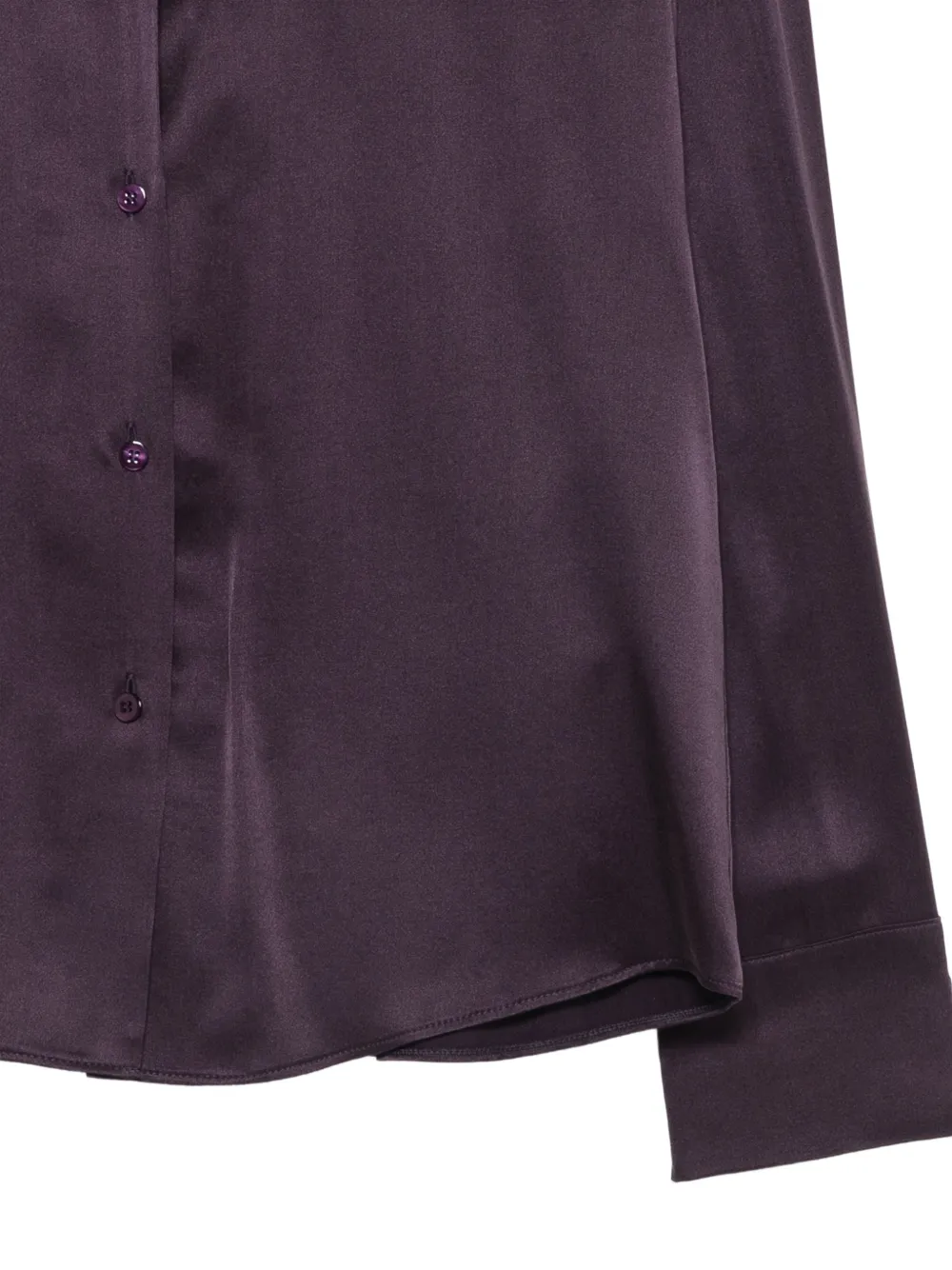 Luisa Cerano satin-finish long-sleeve shirt Paars