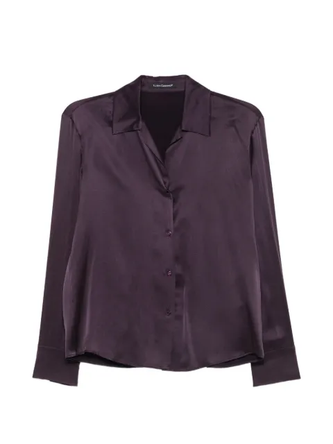 Luisa Cerano satin-finish long-sleeve shirt