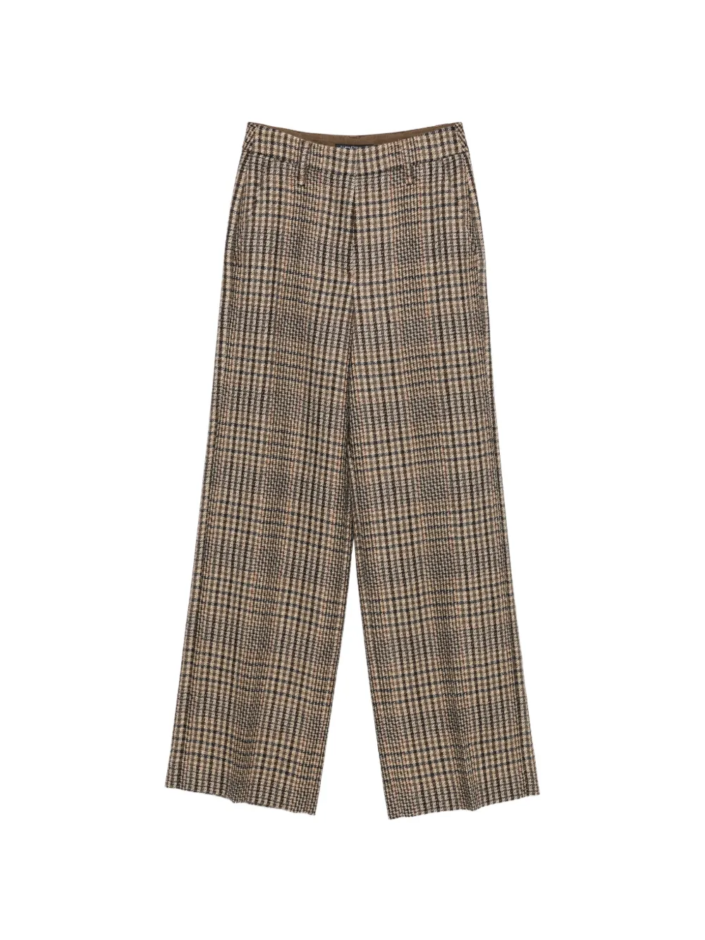 Luisa Cerano check wide-leg trousers