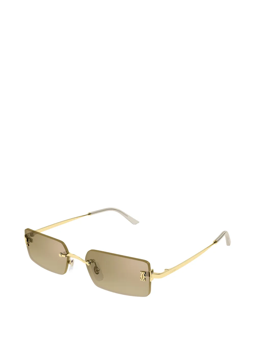 Cartier Eyewear C de Cartier rectangle-frame sunglasses - Or Cartier Eyewear C de Cartier rectangle-frame sunglasses - Or