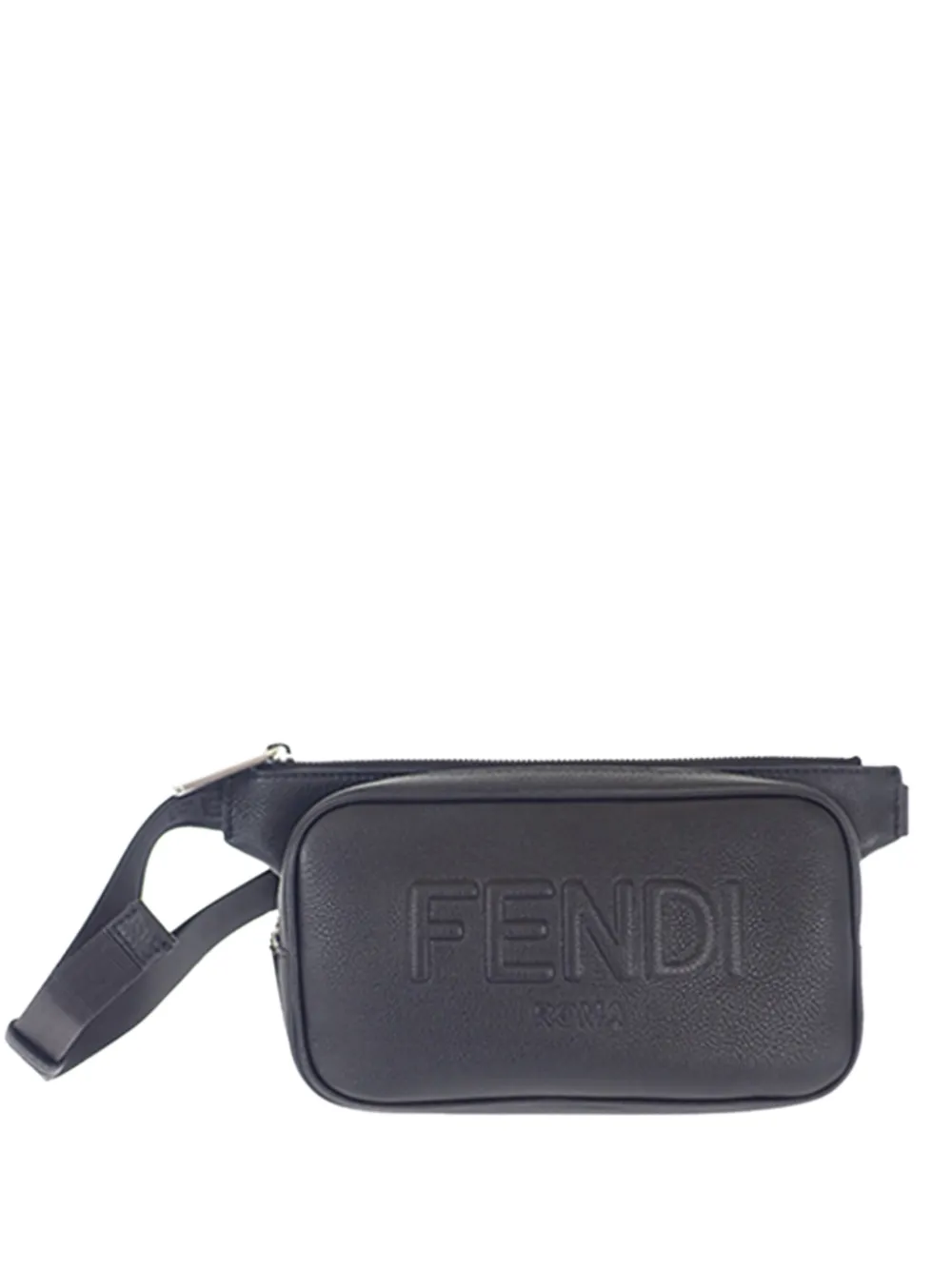 Fendi Pre-Owned 2010-2026 Gekörnte Roma Gürteltasche - Schwarz