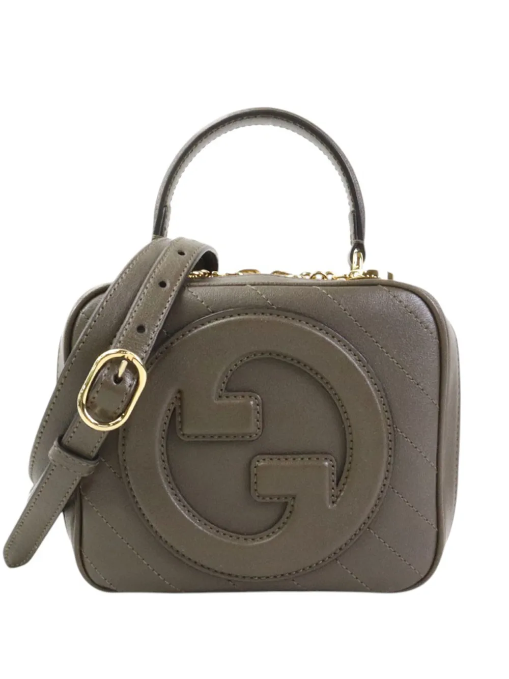 Gucci Pre-Owned 2016-2026 Matelasse Calfskin Blondie Top Handle satchel - Marrone