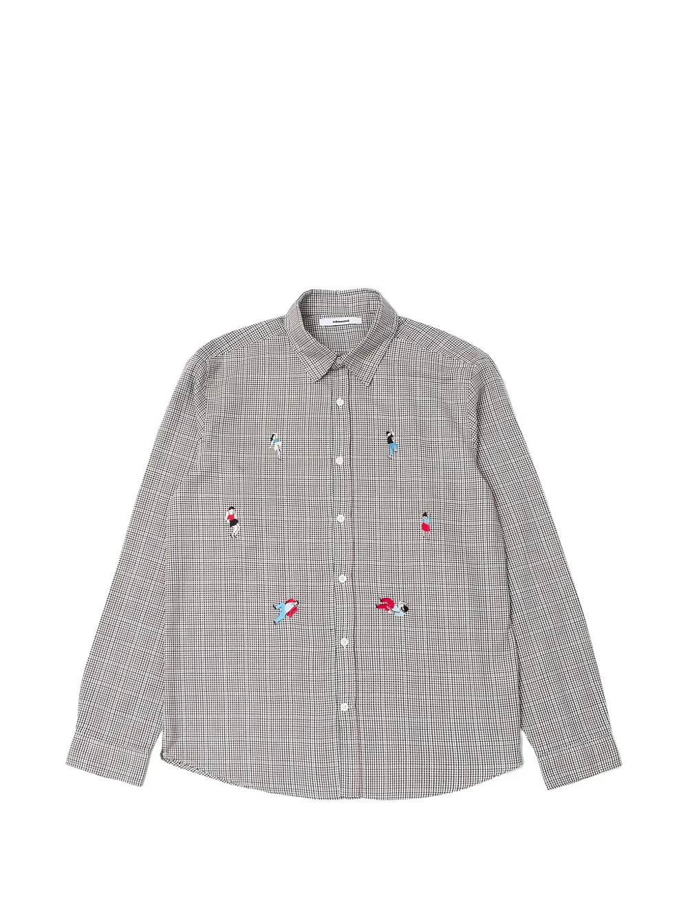 Edmmond Studios Groove Room embroidered checked shirt - Gris Edmmond Studios Groove Room embroidered checked shirt - Gris
