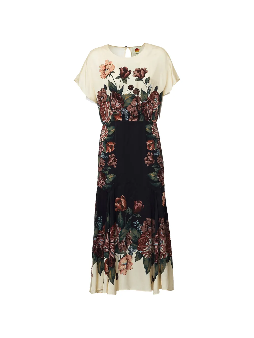 FARM Rio Jurk met bloemenprint Beige