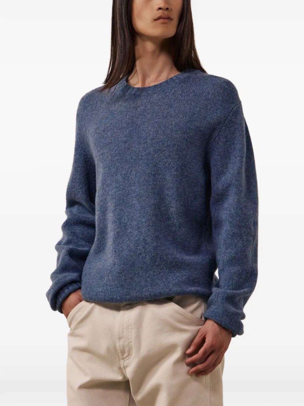 HARTFORD crew-neck long-sleeve sweater - Blu