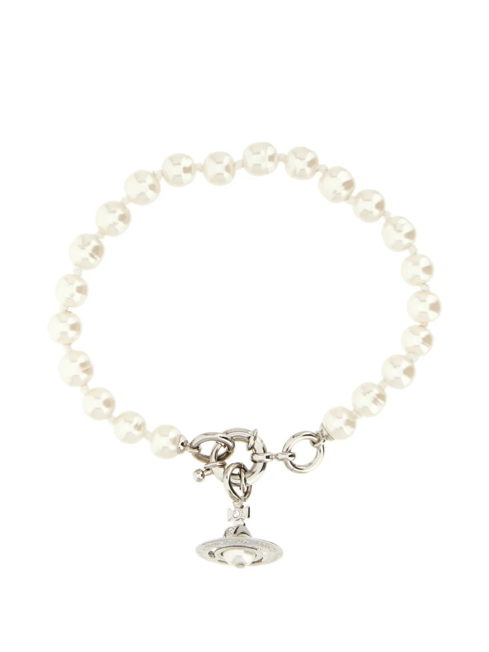 Vivienne Westwood Bracciale con pendente Aleksa Orb - Argento