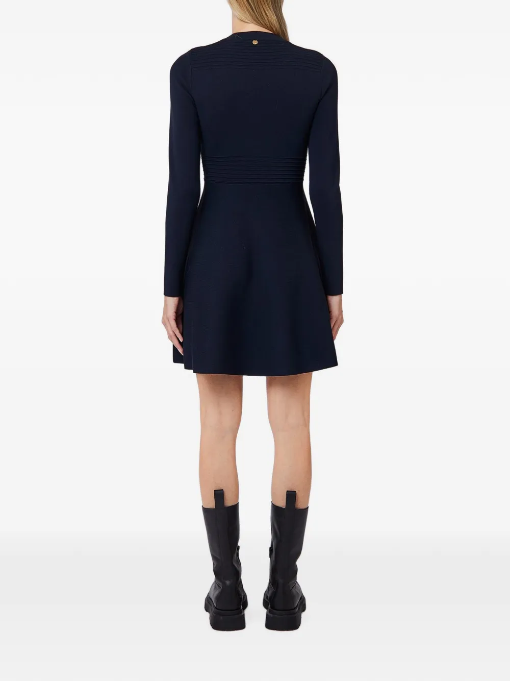 LIU JO Gebreide flared jurk Blauw