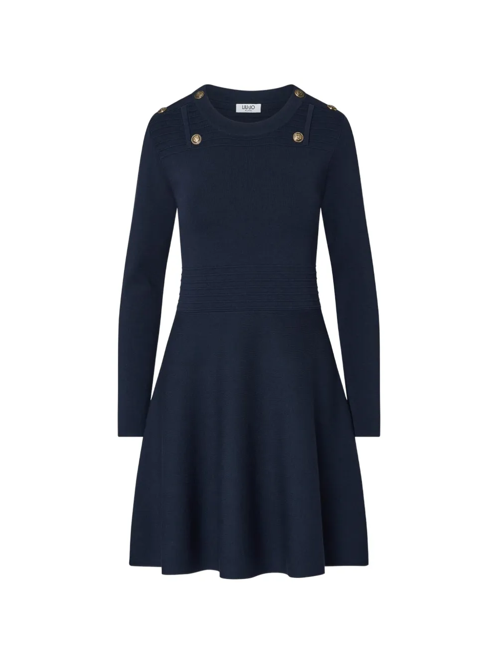 LIU JO Gebreide flared jurk Blauw