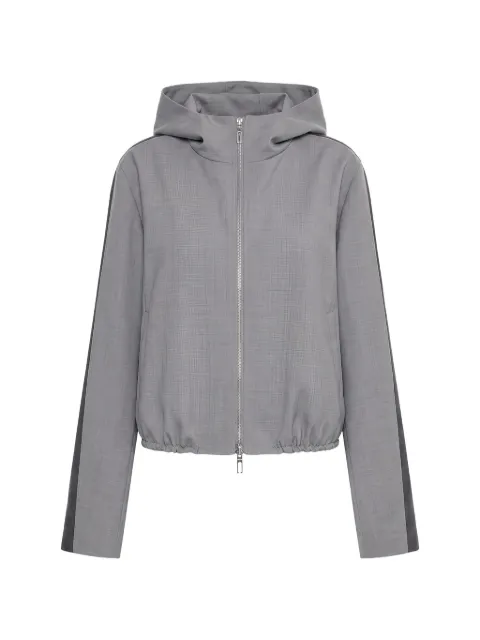Sportmax Jaqueta bomber Lepre de lã com capuz