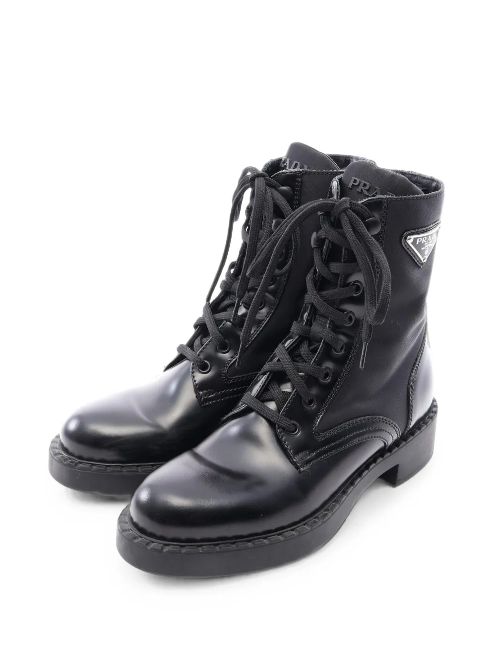 Prada Pre-Owned 2010s Stiefel aus Re-Nylon - Schwarz