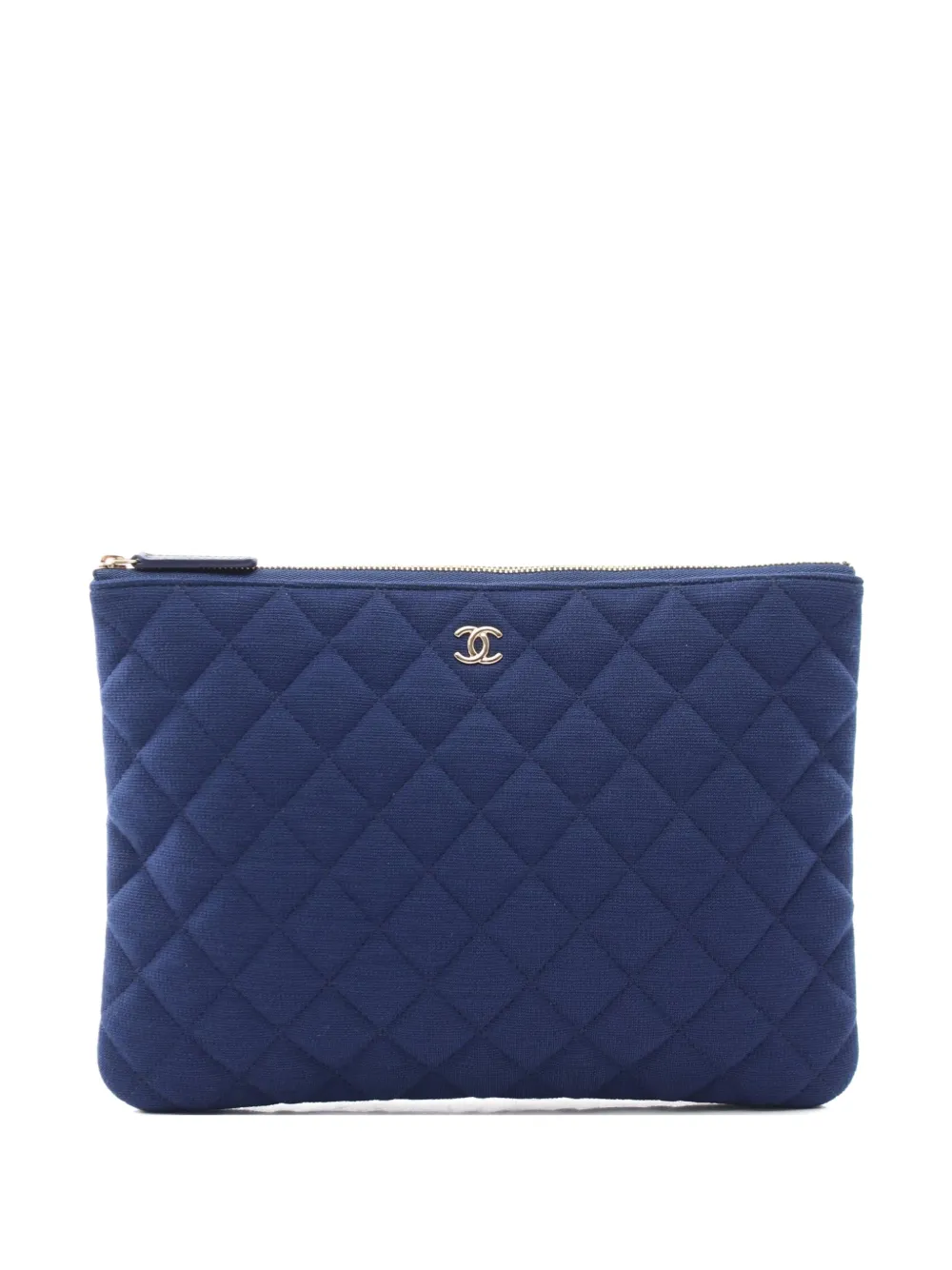 CHANEL Pre-Owned 2019 matelassé clutch bag - Blu