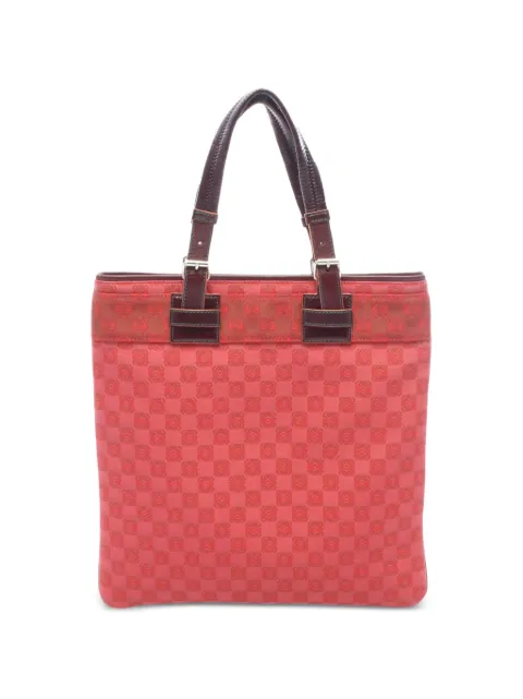 Loewe Pre-Owned 2010s Anagram leather-trim tote bag