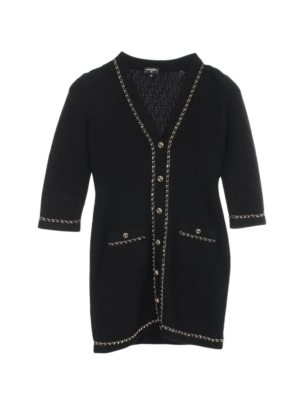 CHANEL Pre-Owned 1986-1988 Cocomark button cardigan - Nero