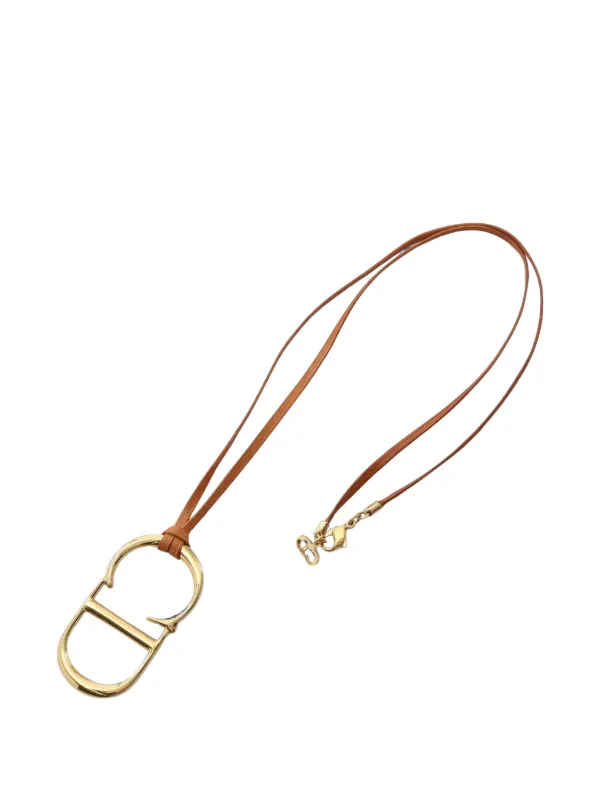 Dior Pre-owned 2010s Cd-logo Necklace in Gold