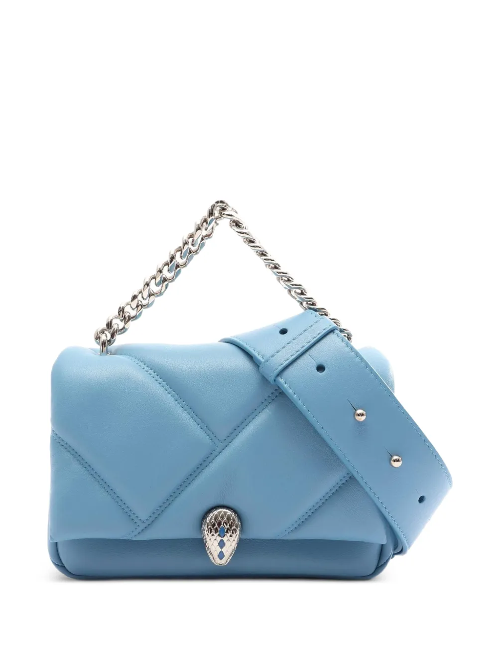 Bvlgari Pre-Owned 2010s mini Serpenti Cabochon cross body bag - Blu
