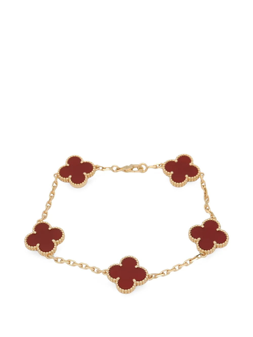 Van Cleef & Arpels Pre-Owned 2010s Alhambra Armband mit Karneol - Gold