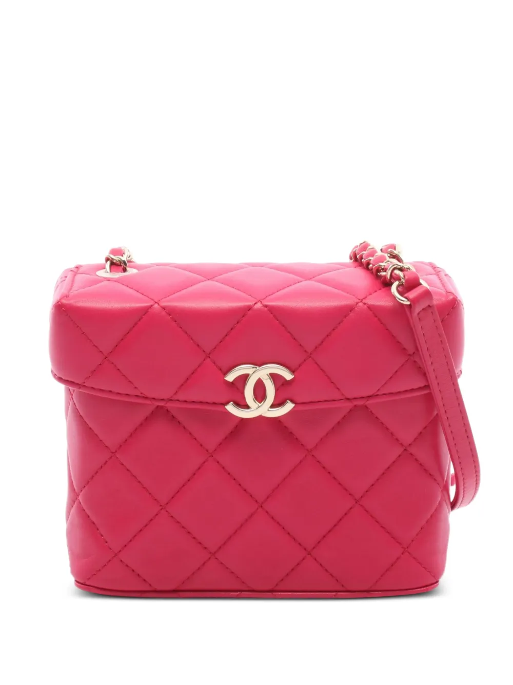 CHANEL Pre-Owned 2021 small Secret Box Matelassé shoulder bag - Rosa