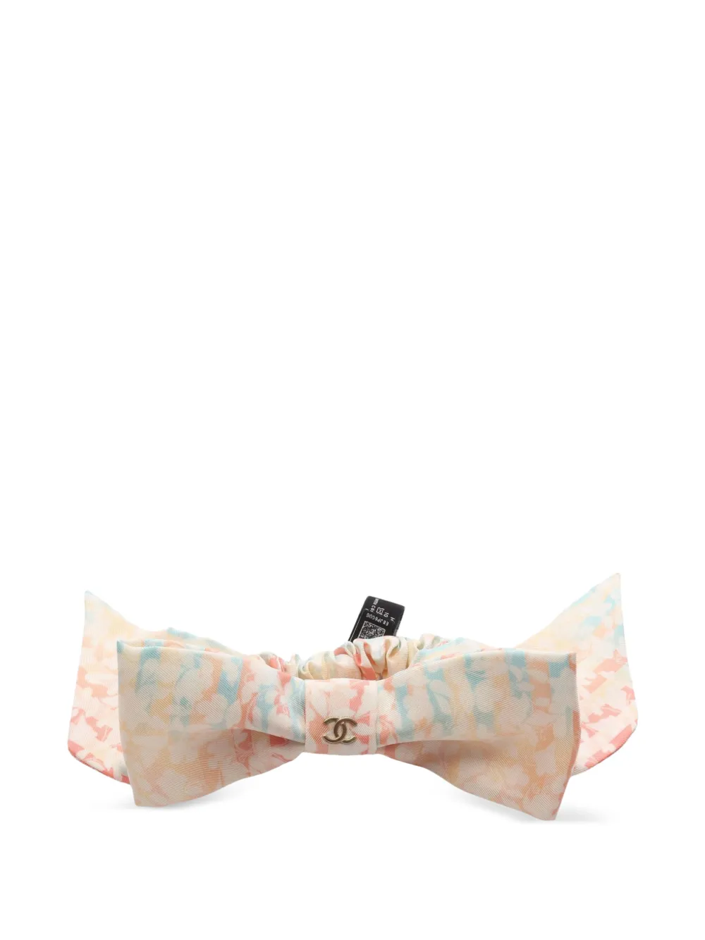 CHANEL Pre-Owned 1986-1988 floral-pattern ribbon scrunchie - Toni neutri