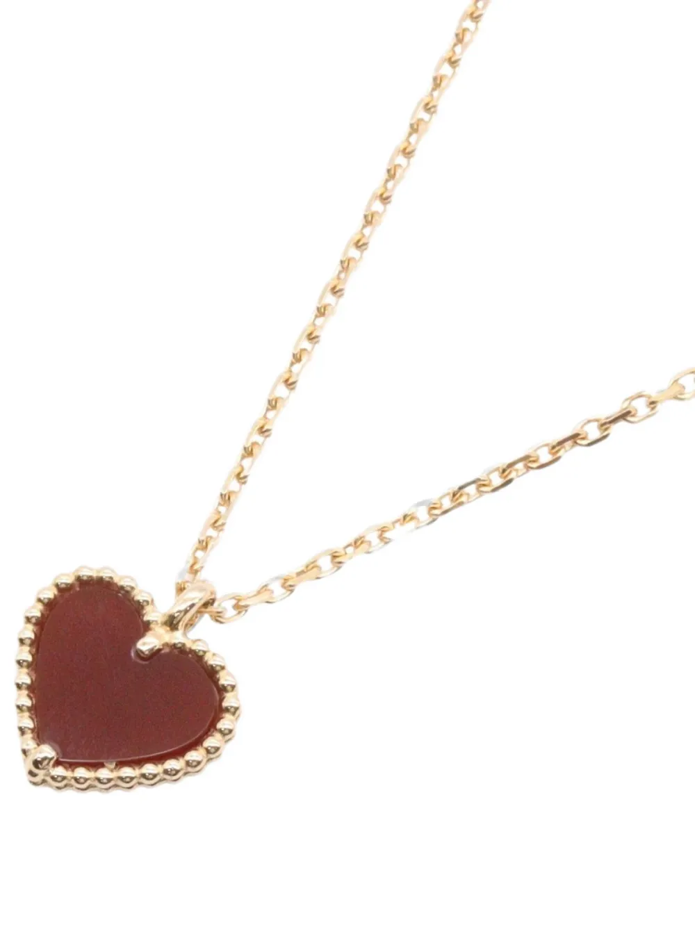 Van Cleef & Arpels Pre-owned 2010s Sweet Alhambra Heart Necklace in Gold, view 2