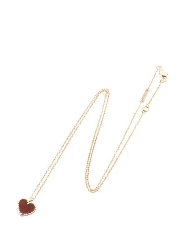 Van Cleef & Arpels Pre-owned 2010s Sweet Alhambra Heart Necklace in Gold