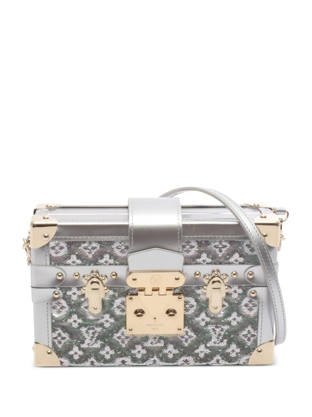 Louis Vuitton Pre-Owned 2018 Petite Malle sequin small shoulder bag - Argento