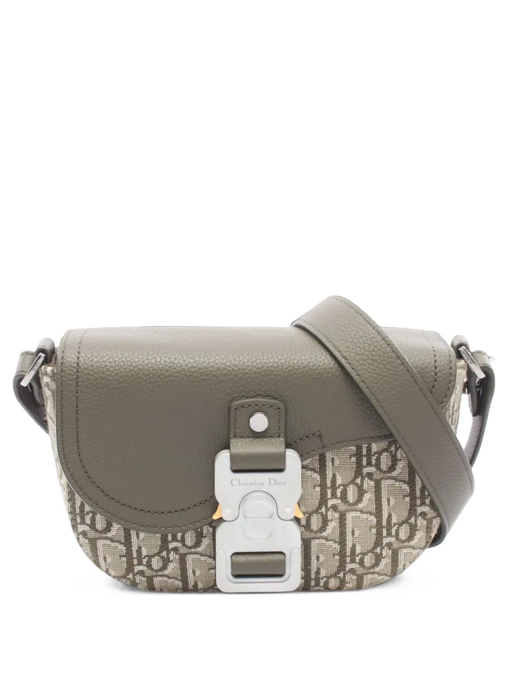 Christian Dior Pre-Owned sacoche Saddle Oblique mini format (années 2010) - Vert Christian Dior Pre-Owned sacoche Saddle Oblique mini format (années 2010) - Vert