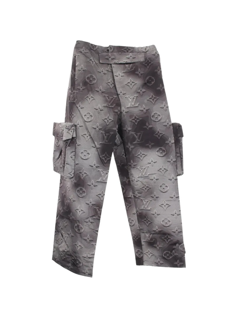 Louis Vuitton Pre-Owned pantalon cargo Monogram 3D (années 2020) - Noir Louis Vuitton Pre-Owned pantalon cargo Monogram 3D (années 2020) - Noir
