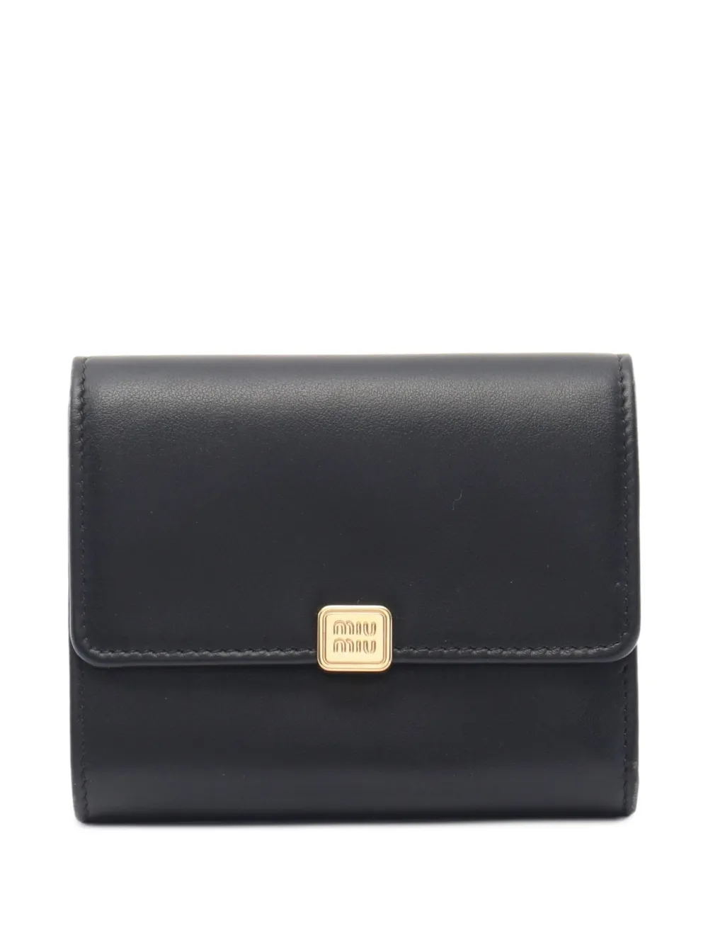 Miu Miu Pre-Owned 2010 Softy Metal trifold wallet - Nero
