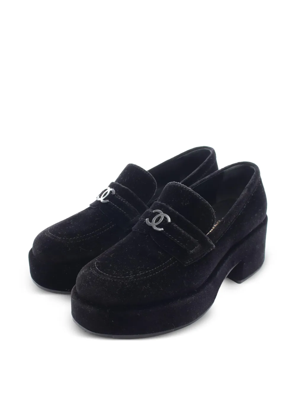 CHANEL Pre-Owned 1986-1988 CC Coco Mark loafers - Nero