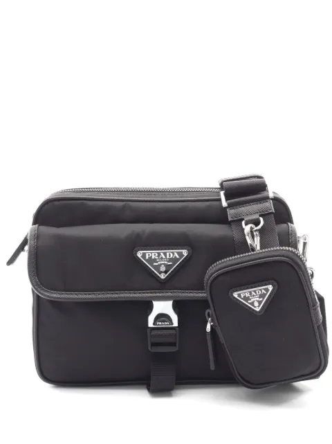 Prada Pre-Owned bolsa de hombro Re-Nylon y saffiano 2020