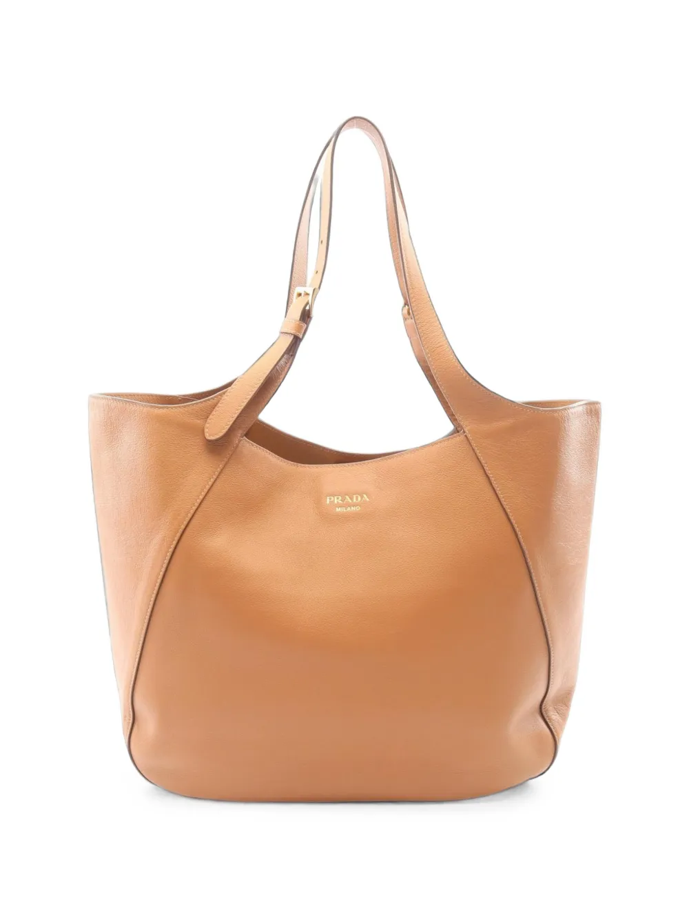 Prada Pre-Owned 2010 logo leather tote bag - Marrone