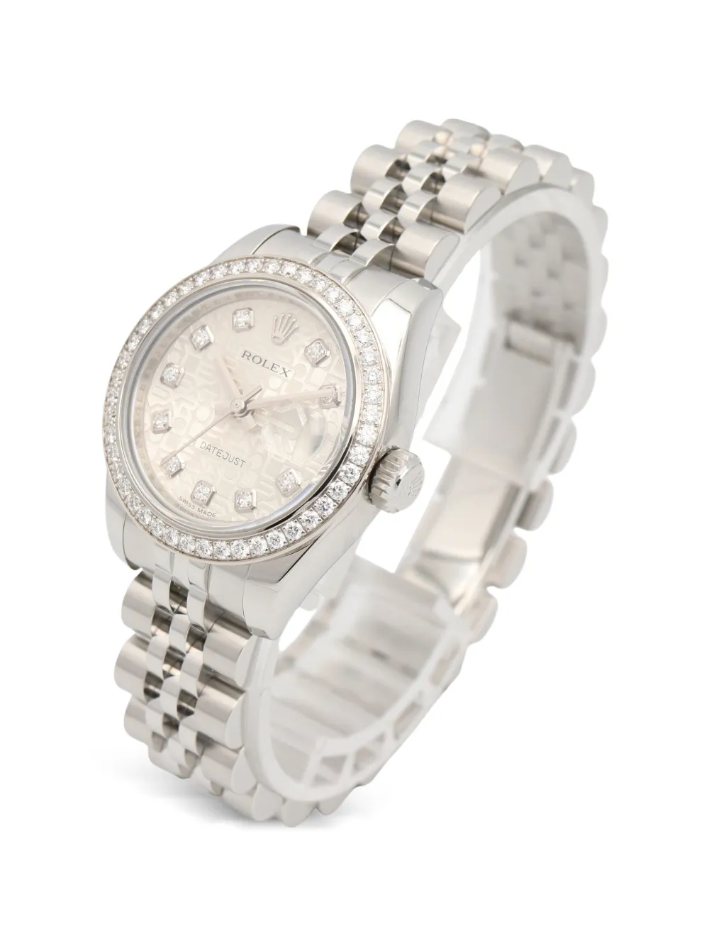 Rolex 2010s Datejust diamond 26mm watch - Argento