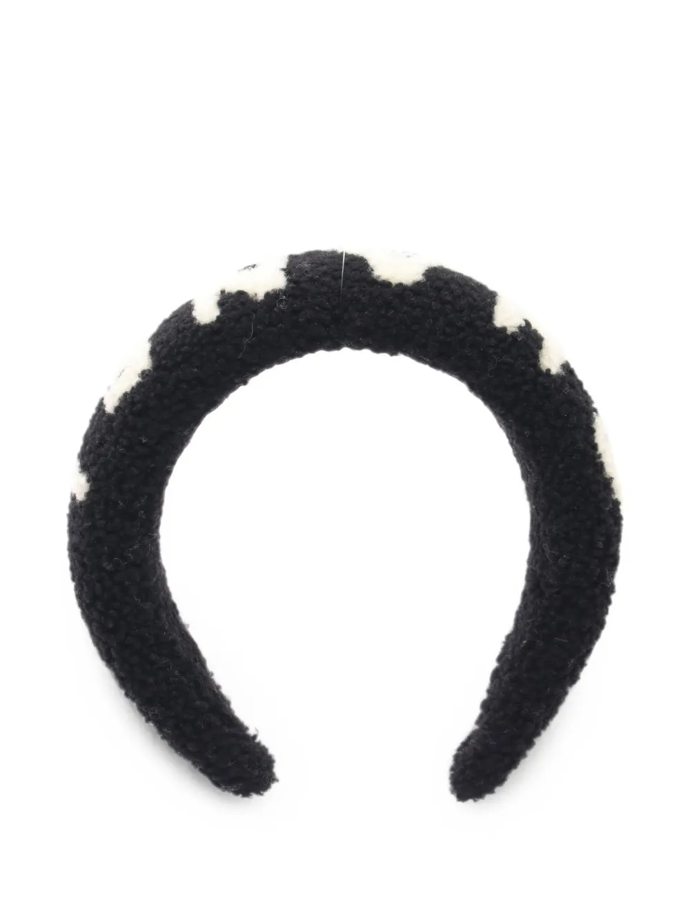 CHANEL Pre-Owned 1986-1988 logo shearling headband – Black
