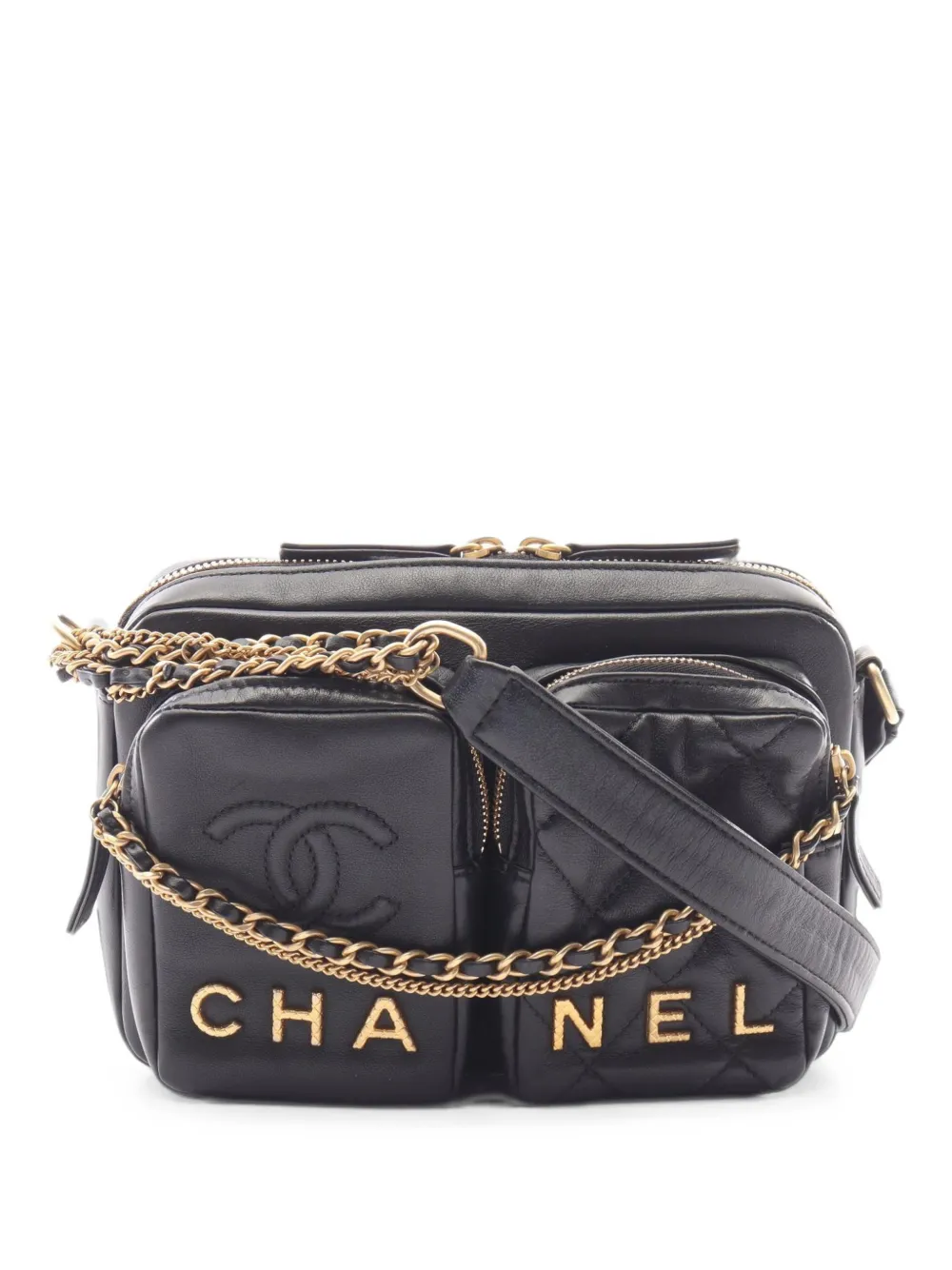 CHANEL Pre-Owned 2021 diamond-quilted shoulder bag - Nero