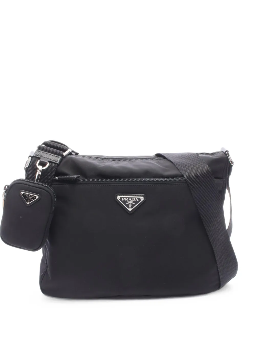Prada Pre-Owned 2020s Triangle-logo shoulder bag - Nero