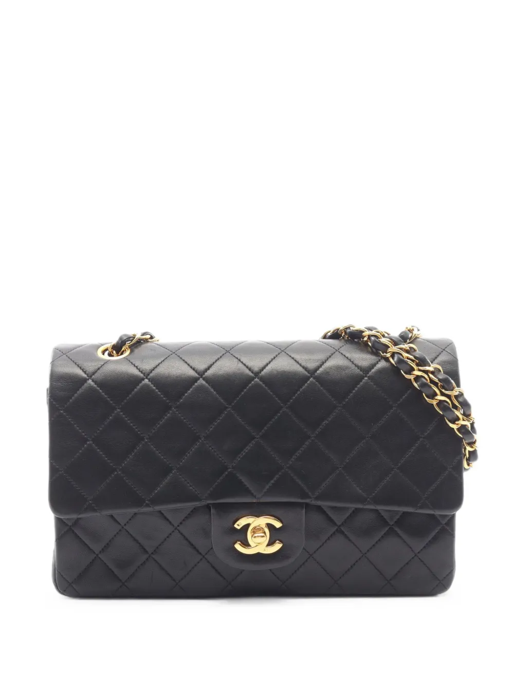 CHANEL Pre-Owned 1991-1994 Schultertasche mit Doppelklappe - Schwarz