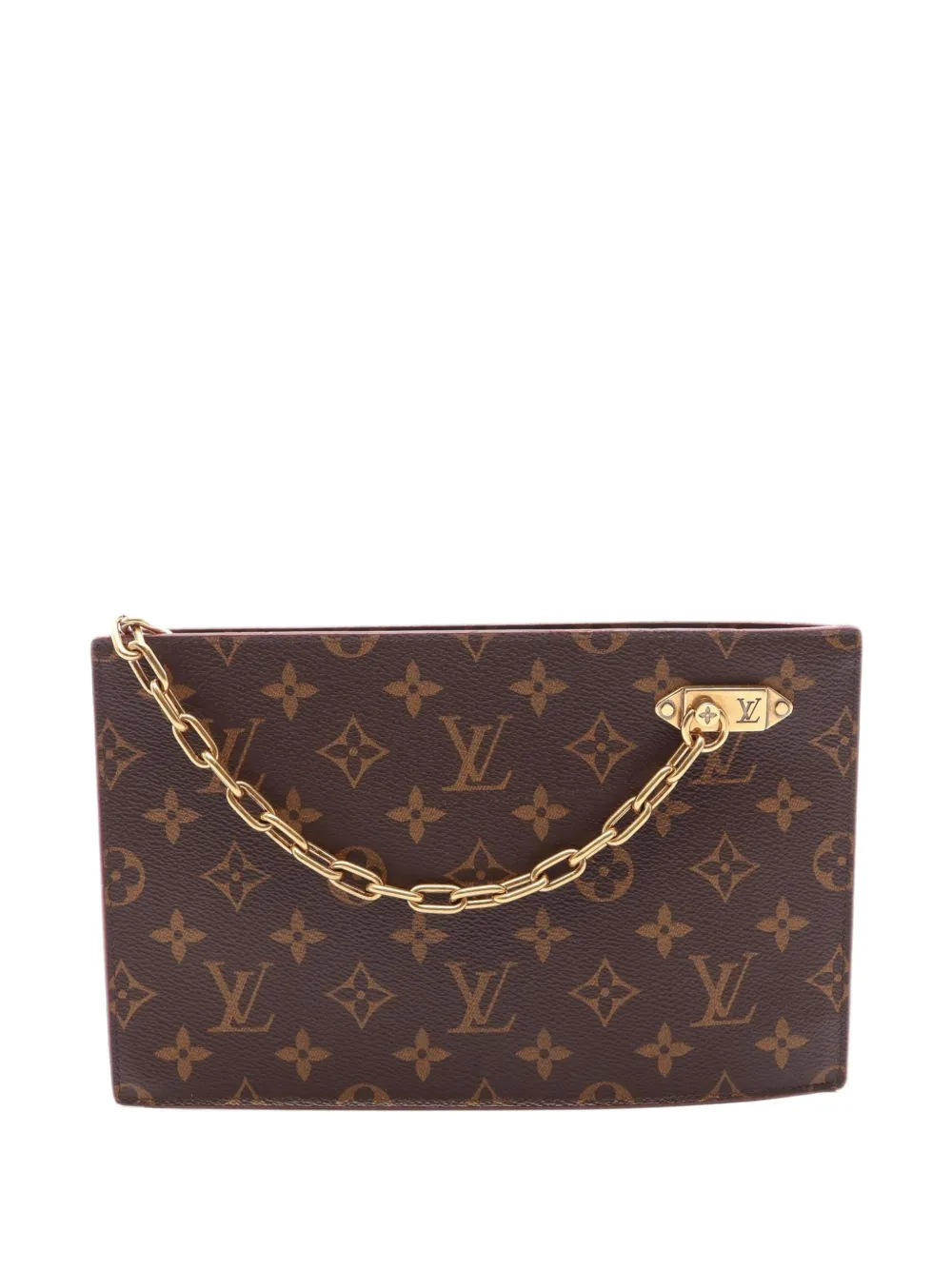 Louis Vuitton Pre-Owned 2019 Monogram Clutch mit Kettendetail - Braun