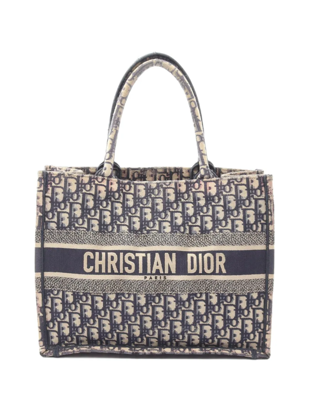 Christian Dior Pre-Owned 2000s Oblique Book Canvas-Tote Bag - Blau