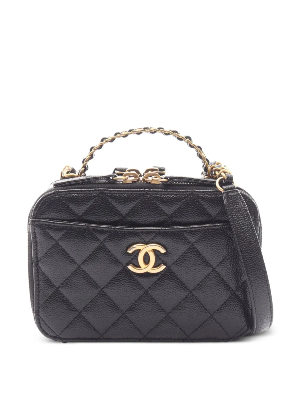 CHANEL Pre-Owned 2021 Matelassé Caviar shoulder bag - Nero