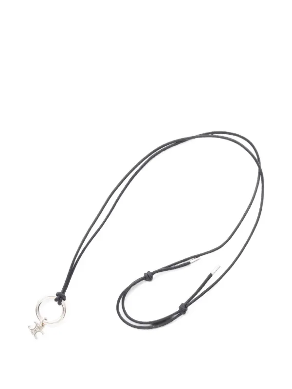 Celine Pre-owned Triomphe Pendant Necklace in Silver