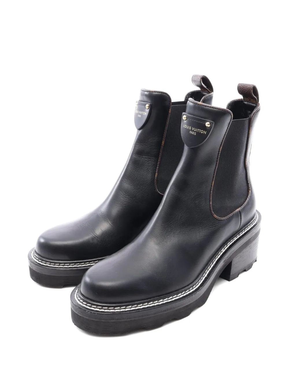 Louis Vuitton Pre-Owned bottines chelsea Beaubourg Line (2021) - Noir Louis Vuitton Pre-Owned bottines chelsea Beaubourg Line (2021) - Noir