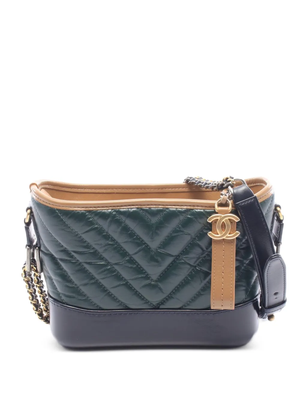 CHANEL Pre-Owned 2018-2019 Gabriel chevron-quilted shoulder bag - Verde