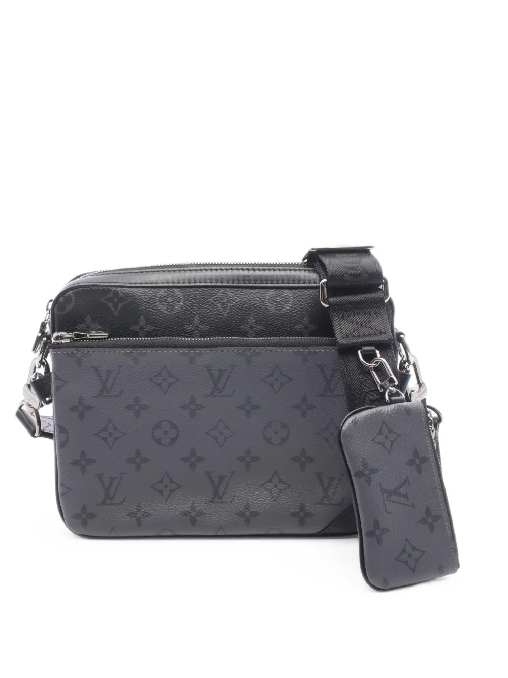 Louis Vuitton Pre-Owned 2021 Trio Monogram Eclipse messenger bag - Grigio