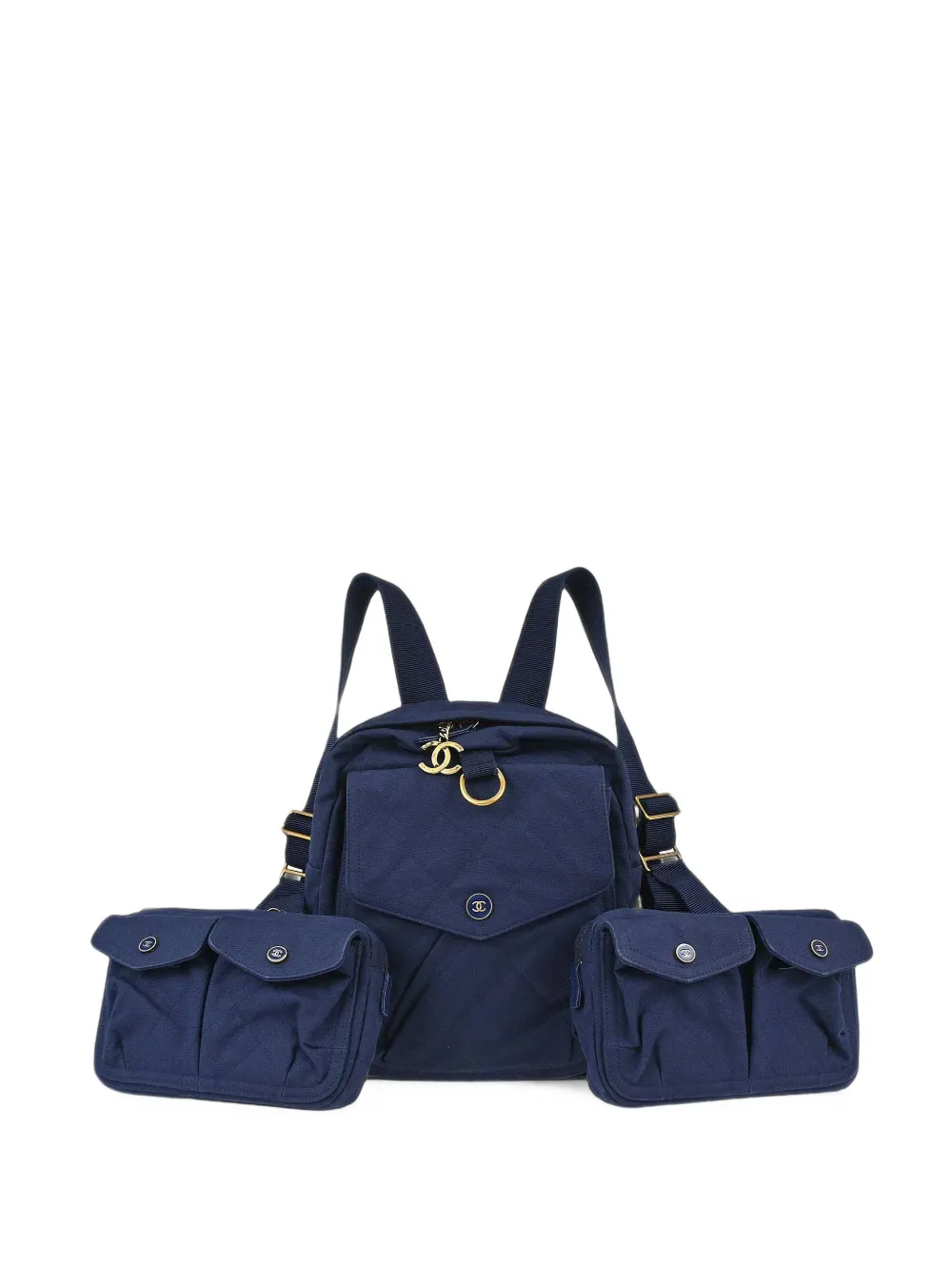 CHANEL Pre-Owned 2020 Double Waist backpack - Blue